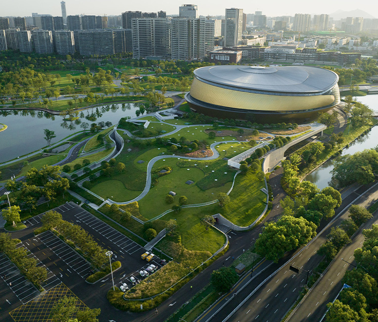 โครงการย่อยการเคลือบโครงสร้างเหล็กของสวนกีฬาหางโจวอีสเทิร์นเบย์ (โถงโรลเลอร์สเก็ต, ริบบิ้น, ห้องเสริม, ทาวเวอร์ภูมิทัศน์)